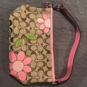 Coach Purse. Pink and green. Excellent condition